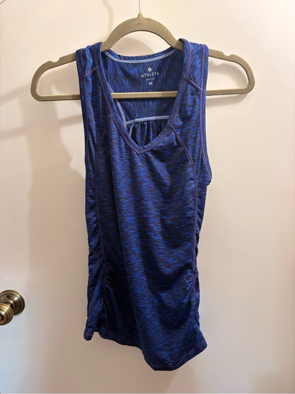 Athleta Blue Space-Dye Racerback Tank
